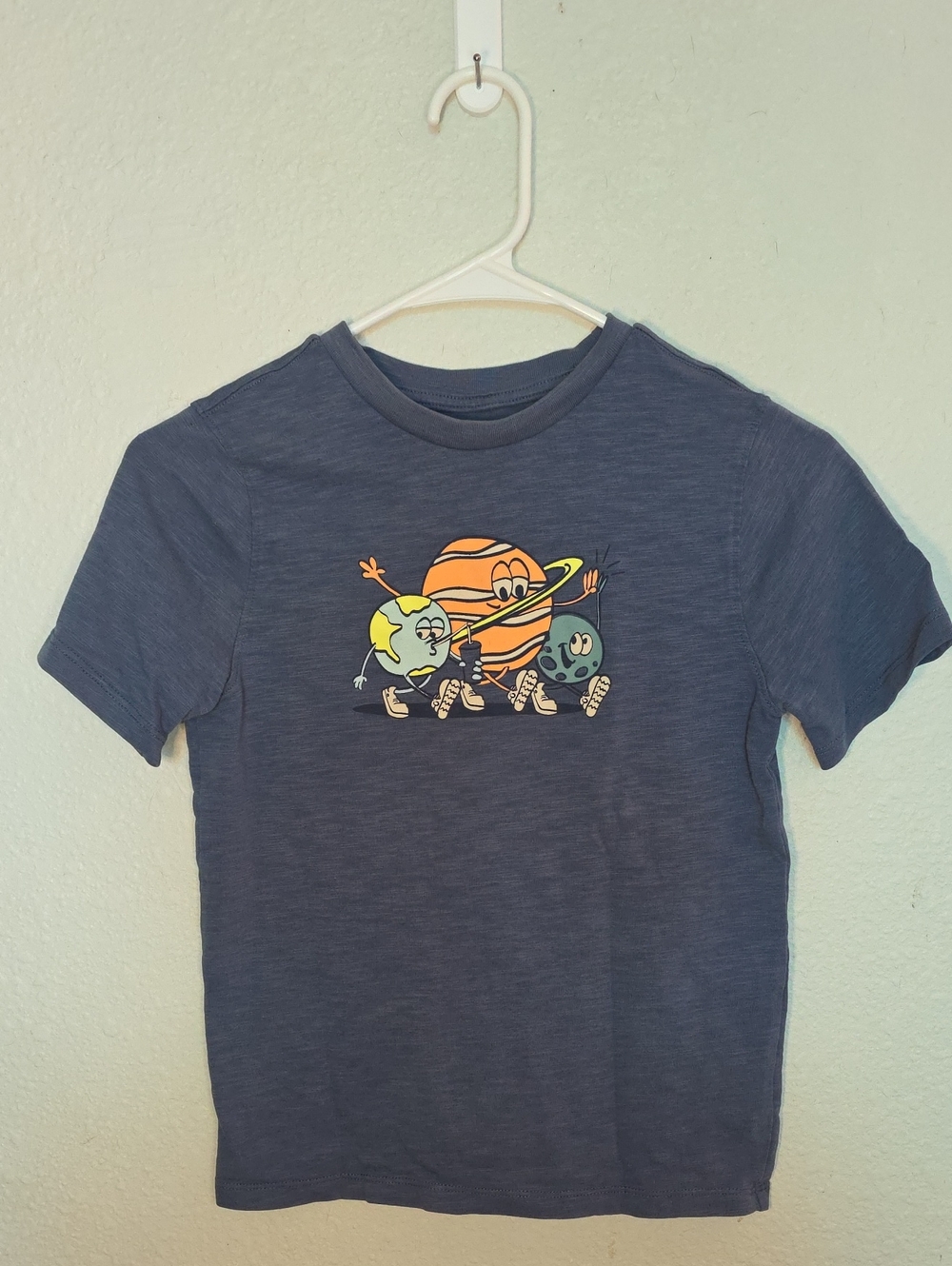 Kids Navy Blue Planet Graphic Tee